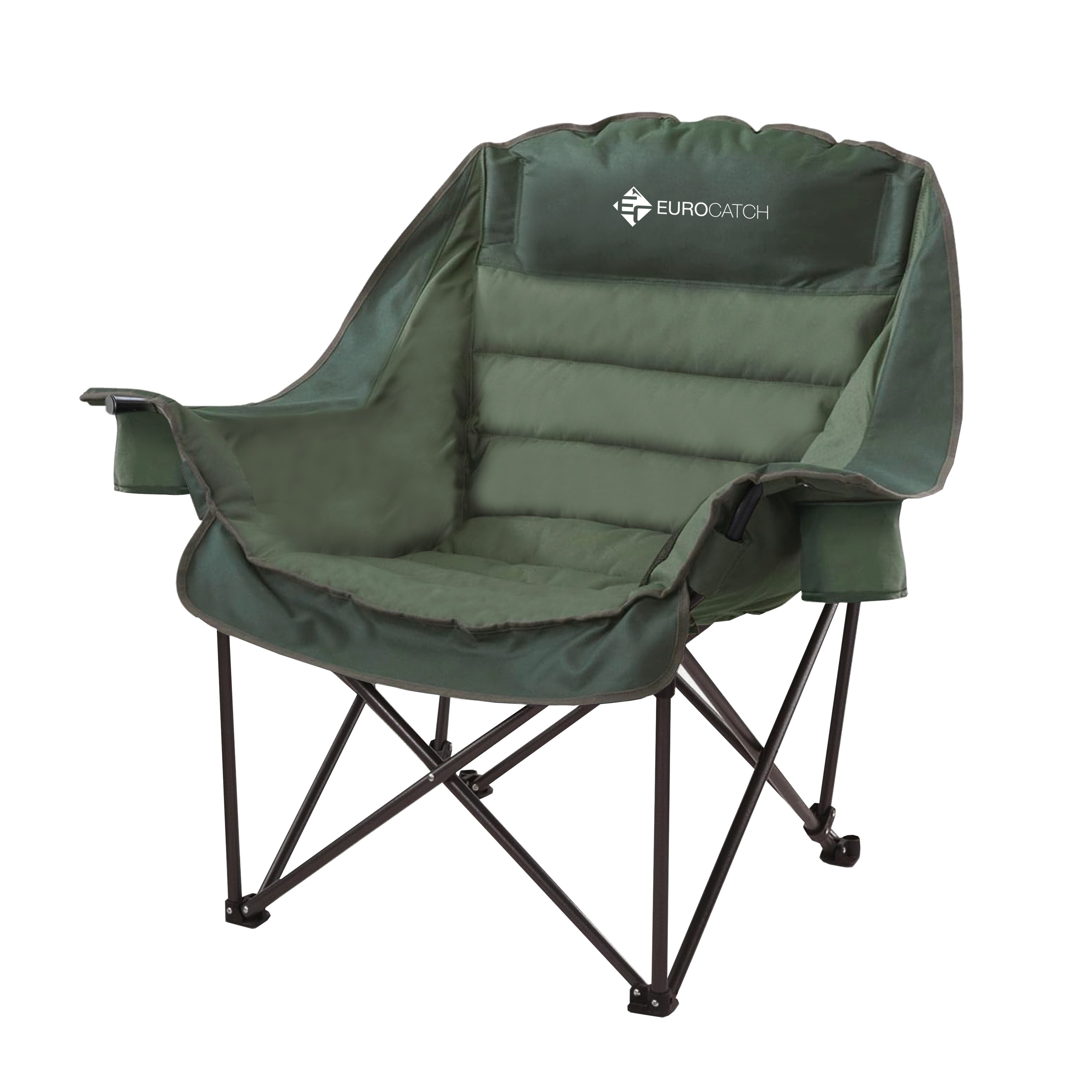 Eurocatch Comfy Club Chair XXL -  2stuks - Opvouwbaar met 2 Bekerhouders 