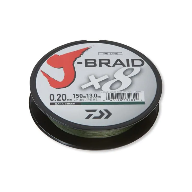 Daiwa J Braid X8  -  300m - Donker Groen 