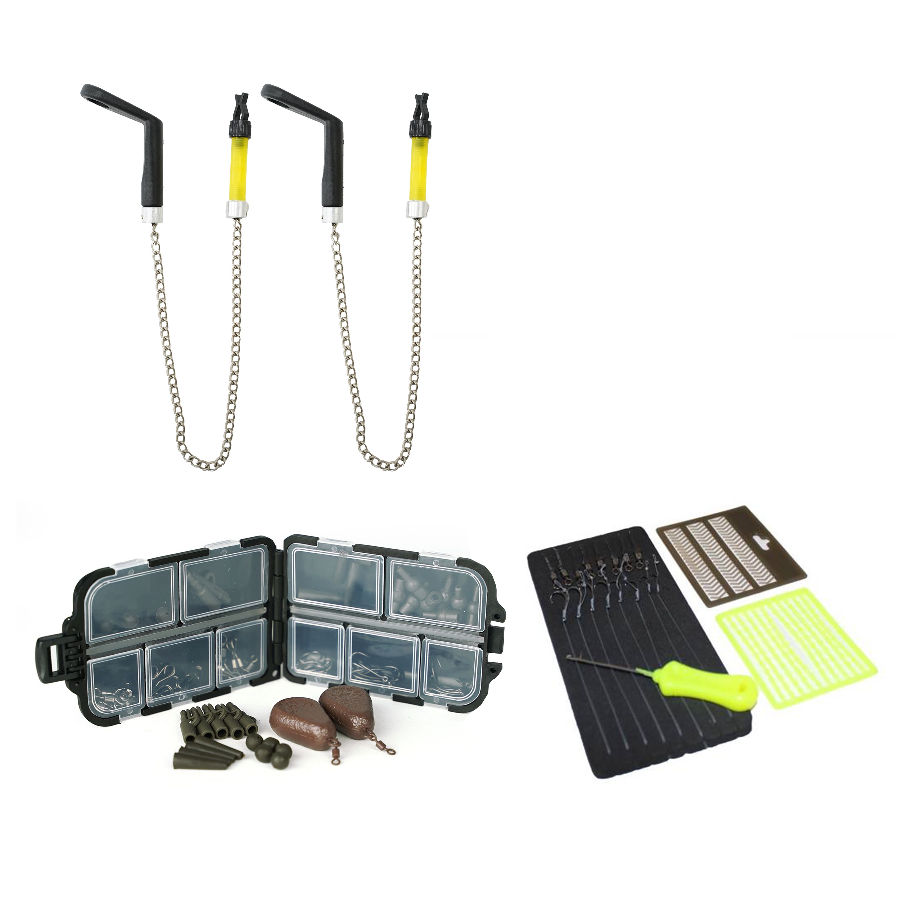 FISH-XPRO Karperset - Carpset Pro Improve Set - 2-Rod - Karperhengelset - Extra Uitgebreid - 96-Delig