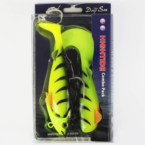 Team Deep Sea Gummifisch | Hightide Sea Shad  | UV Chartreuse Ghost | 200g