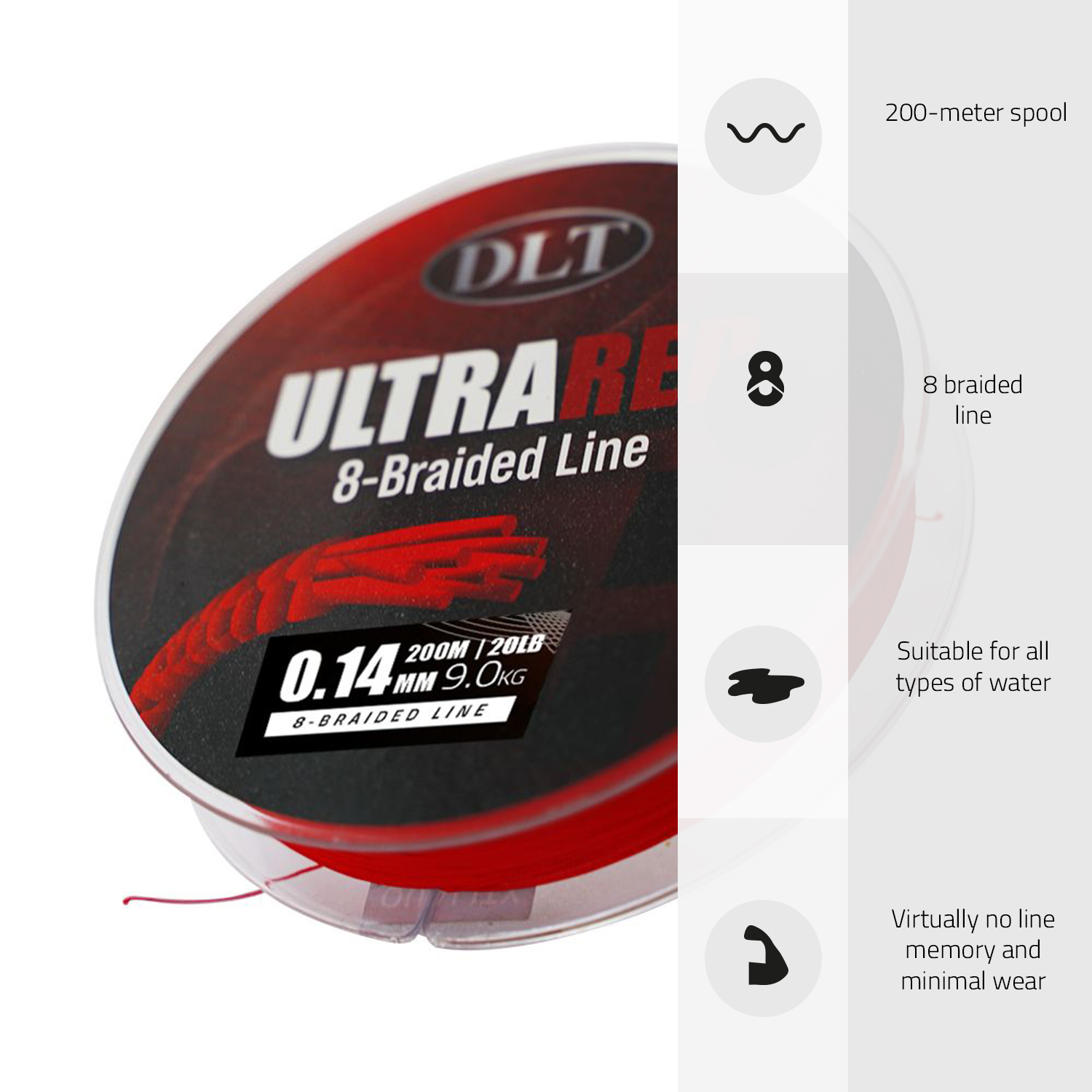 DLT Pursuit Spinhengel Compleet - 2.70m - Hengelset - Hengel met Molen en Gevlochten Vislijn - incl Kunstaas - Incl Tacklebox met accessoires