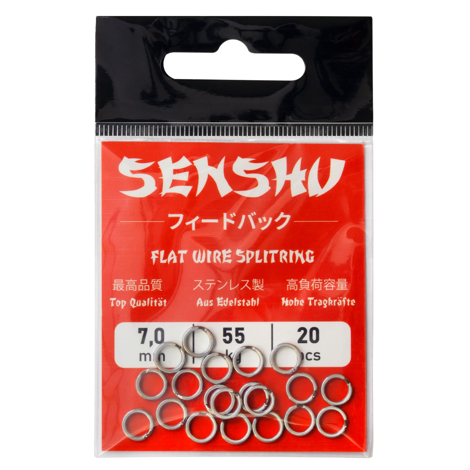 Senshu - Splitringen - RVS - 7mm - 55kg - 20st