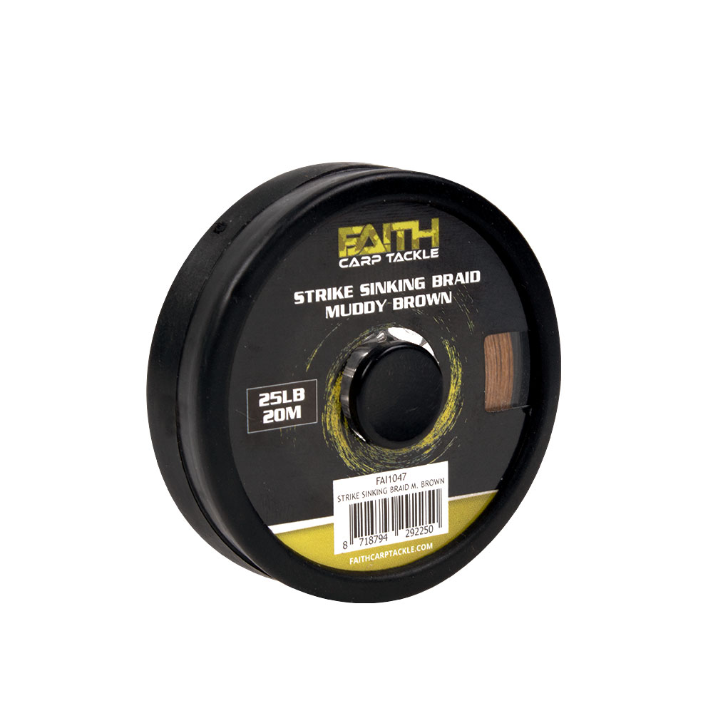 Faith Strike Sinking Braid | Muddy Brown | 25lb | 20m