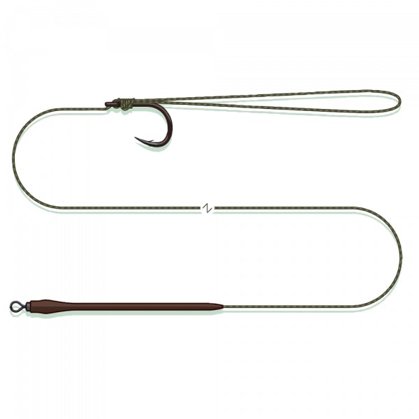 Madcat Standard Pellet Rig | 70cm | 0.95mm | Haakmaat 3/0 | Suspending | Onderlijn