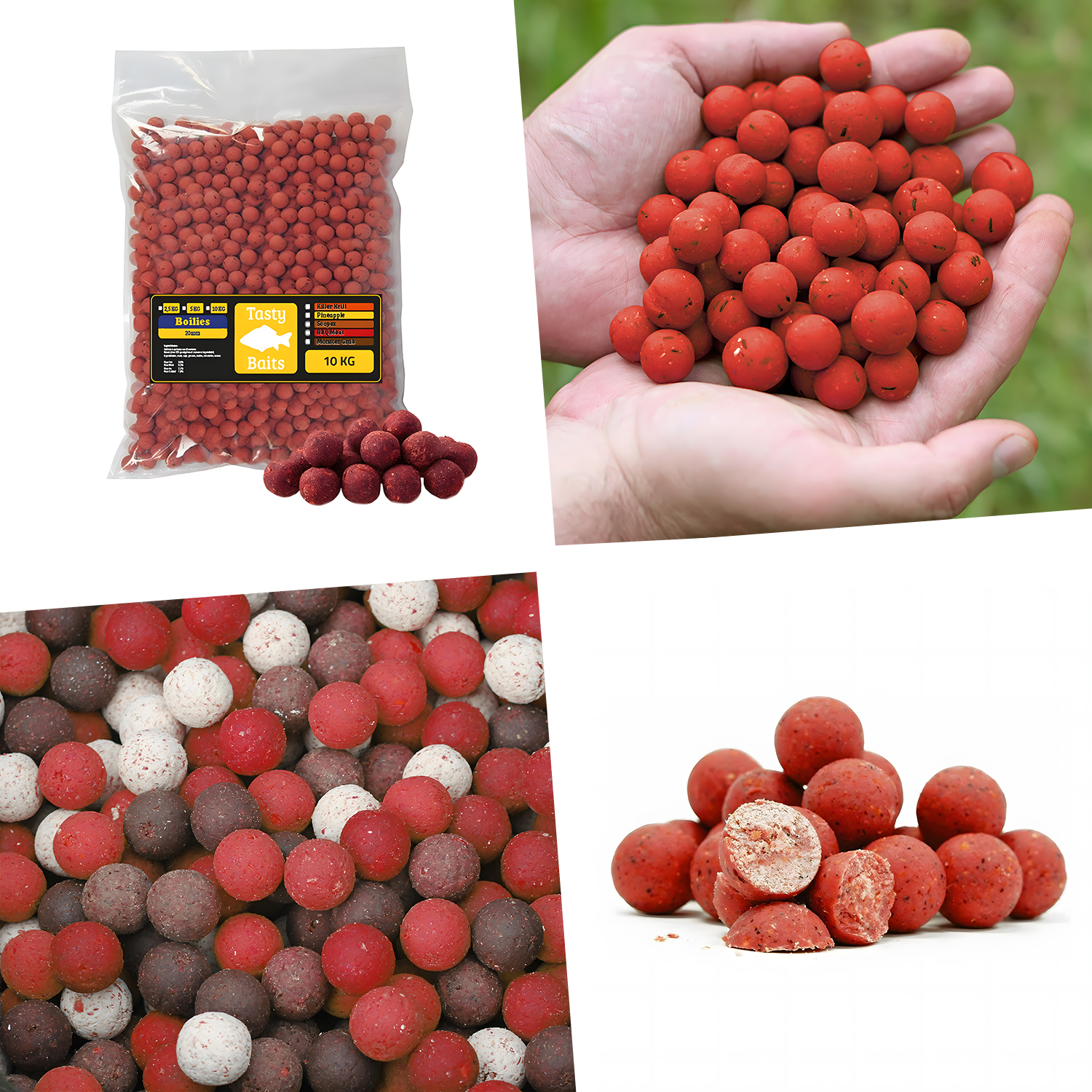 Tasty Baits Strawberry 10kg - Aardbei  - Boilie - 20mm
