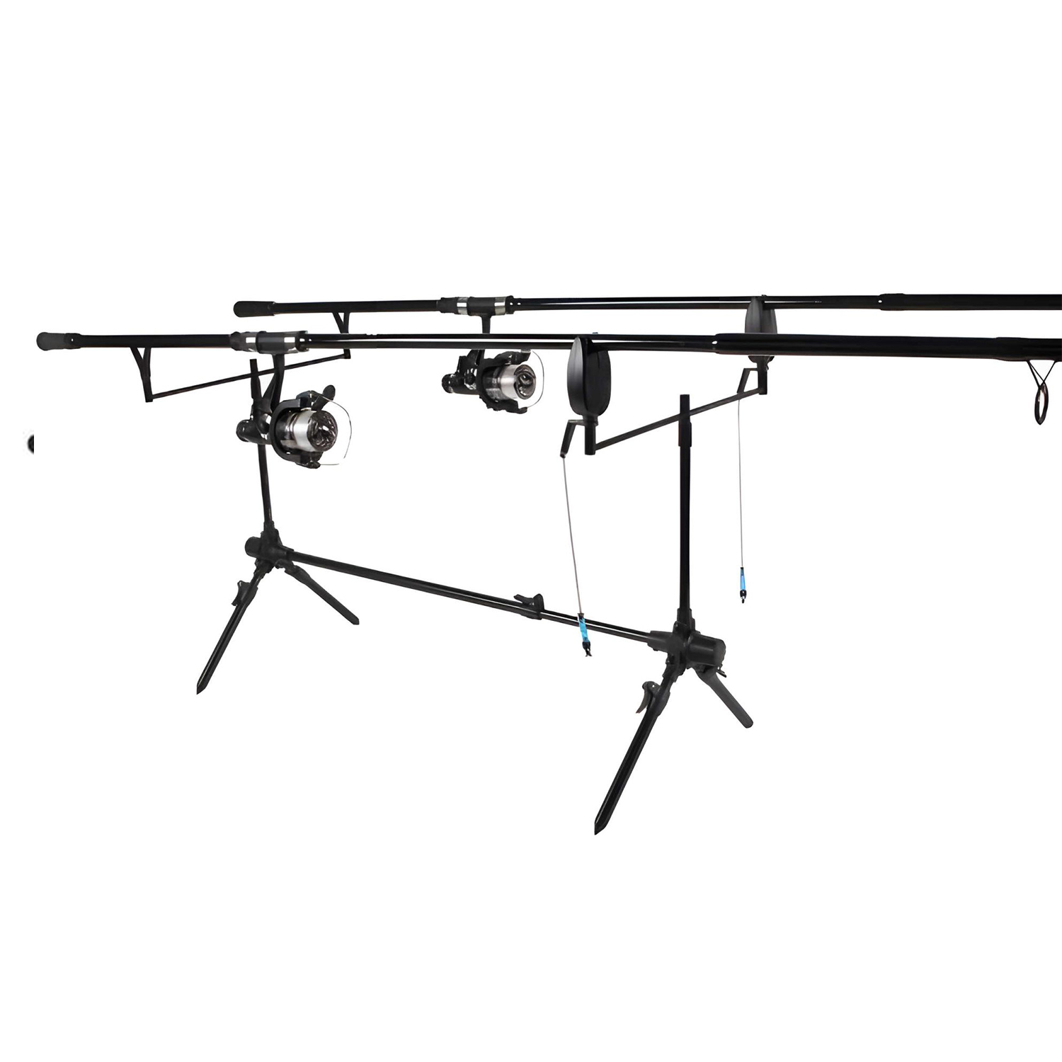 FISH XPRO - Karperset -Improve Deluxe - 2 complete hengels - karperfeeder - rodpod - beetindicator