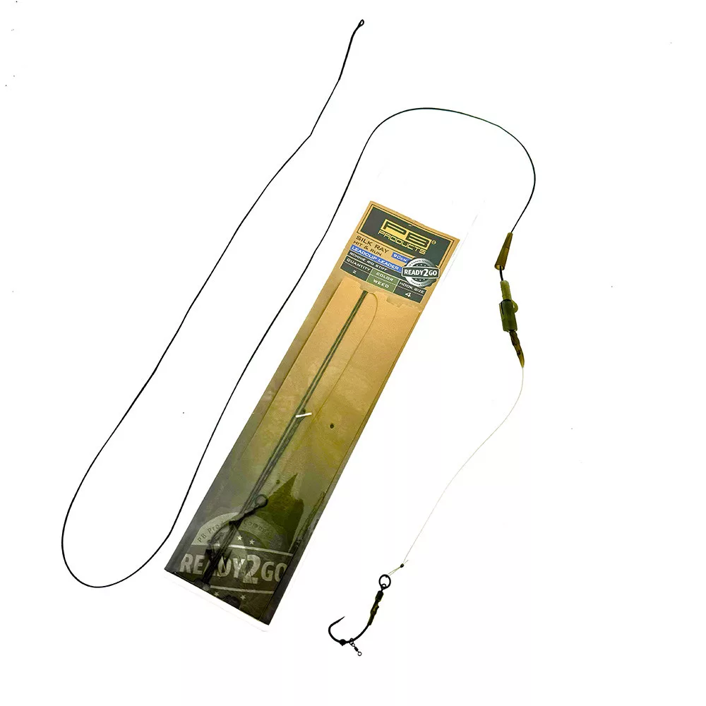 PB Products R2G Clip SR Leader/Ronnie Rig Stiff - Size 4 - 2st. - Weed