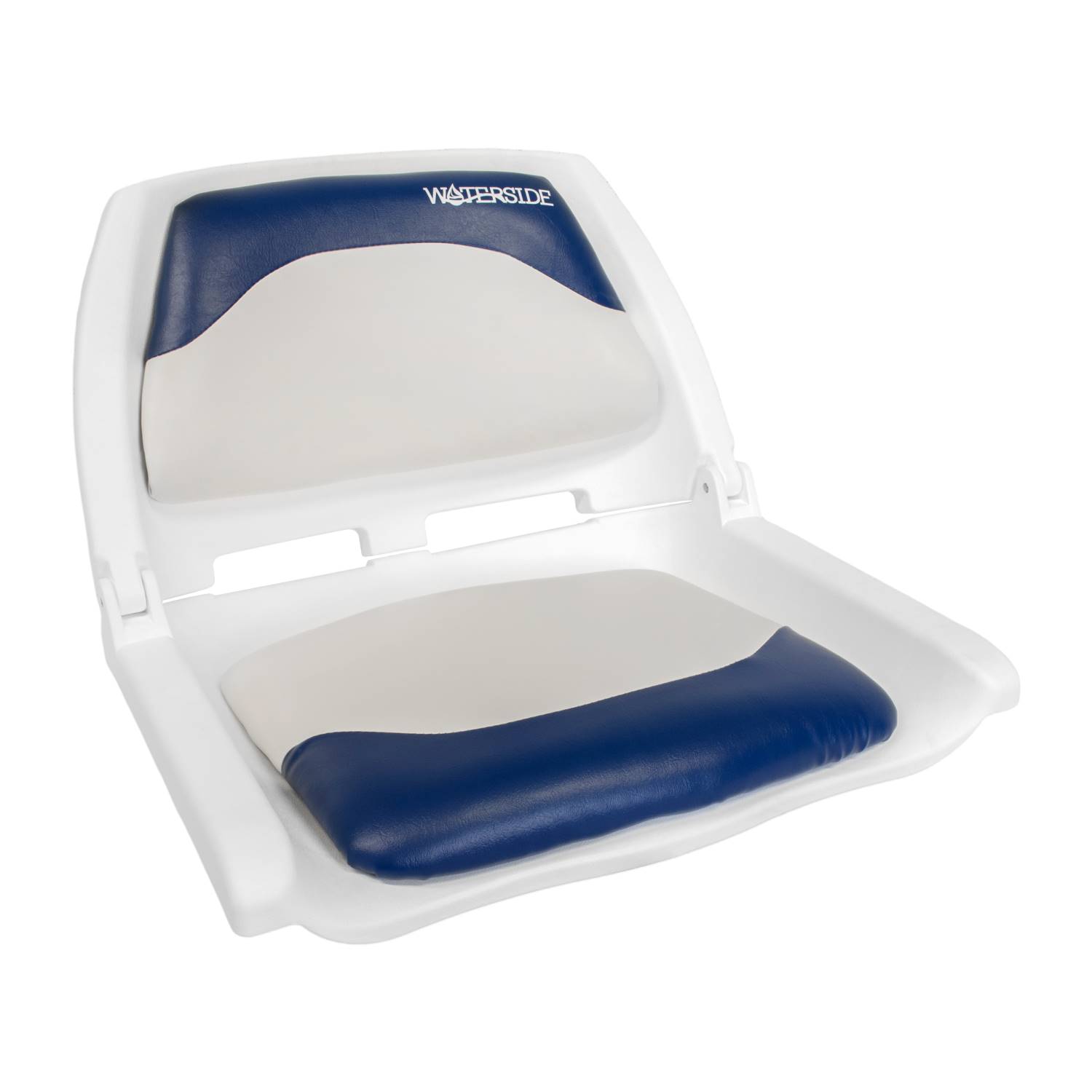 Waterside Captain Deluxe All Weather Boatseat | Wit/Blauw | Bootstoel