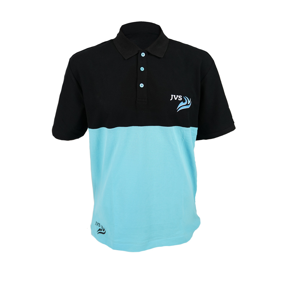JVS Polo | Zwart/Blauw | Maat XL