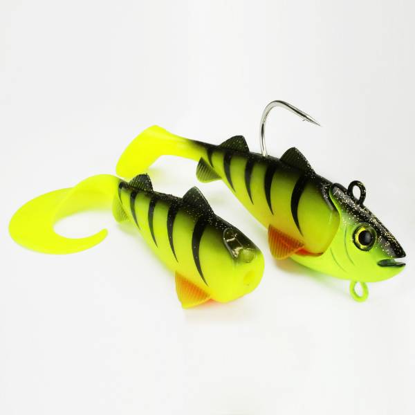 Team Deep Sea Gummifisch | Hightide Sea Shad  | UV Chartreuse Ghost | 200g