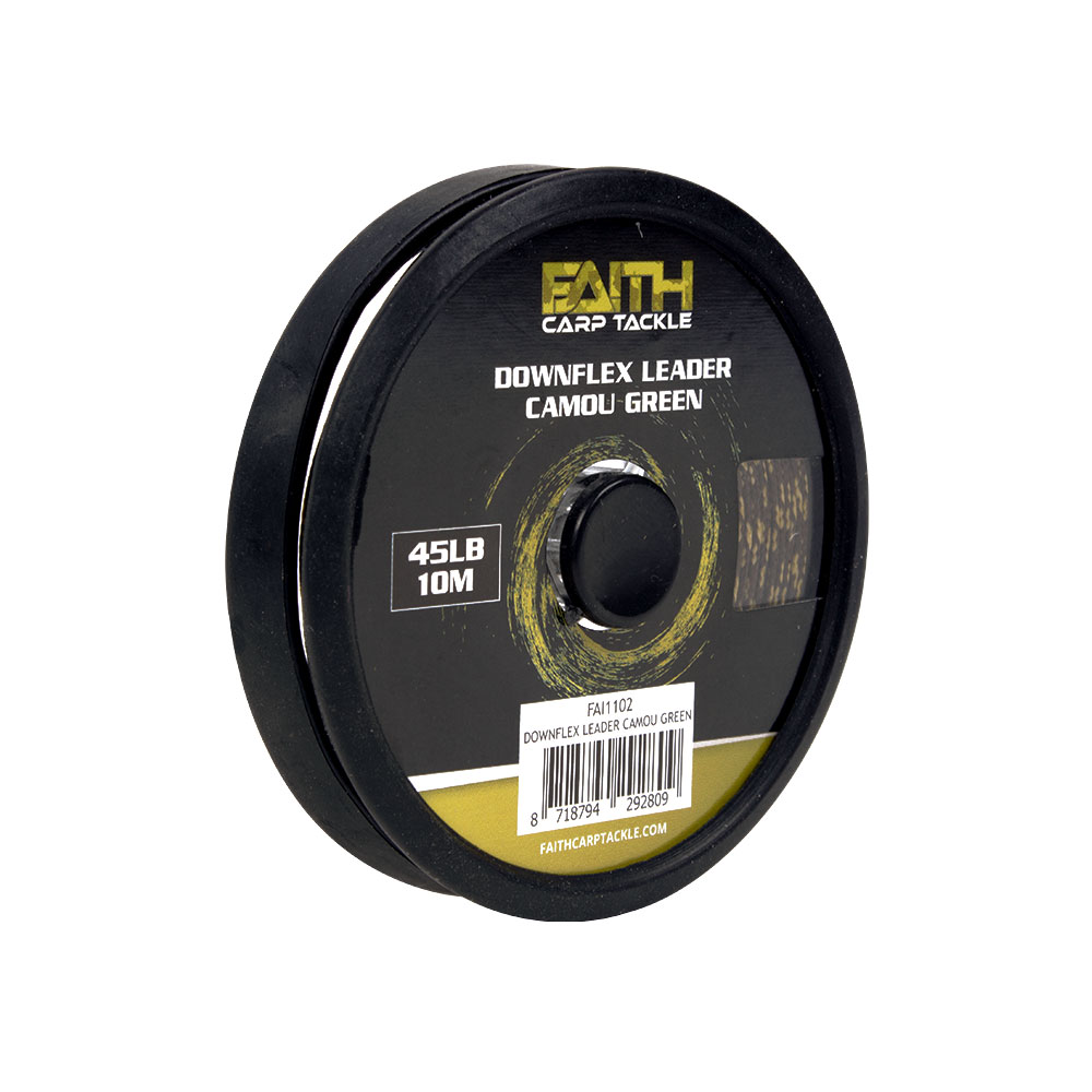 Faith Downflex Leader | Camou Green | 45lb | 10m