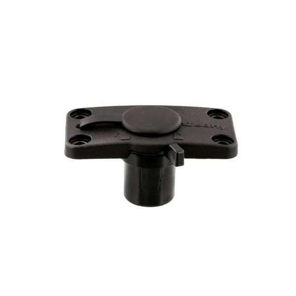 Scotty Flush Deck Mount Locking Black + Rain Cap