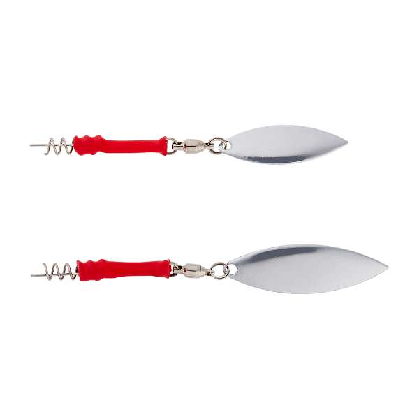 Savage Gear Screwin Spin Teaser S | Silver Red | 3 Stuks