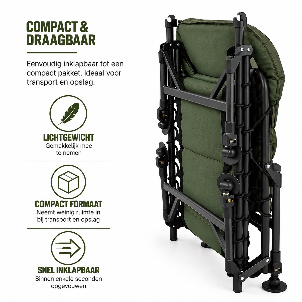 Traxis Flat Bed 6-Leg  - Kampeerbed - Karper stretcher - 6 poten  