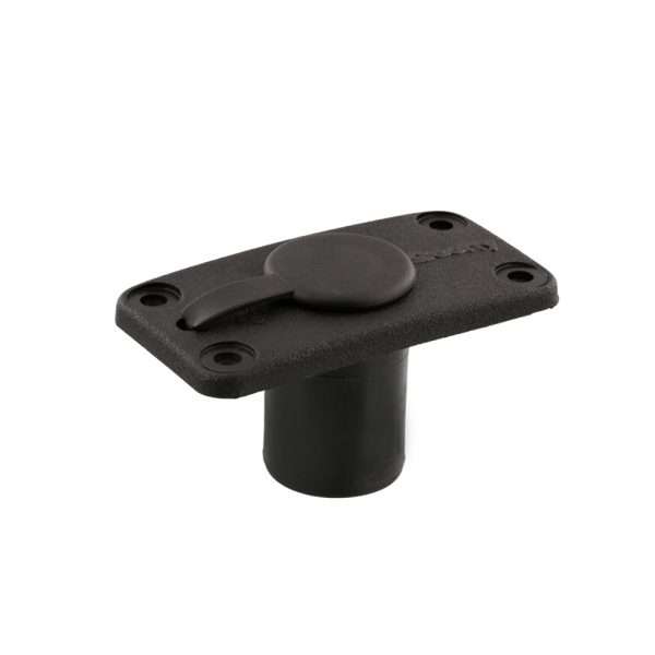 Scotty Flush Deck Mount Black + Rain Cap