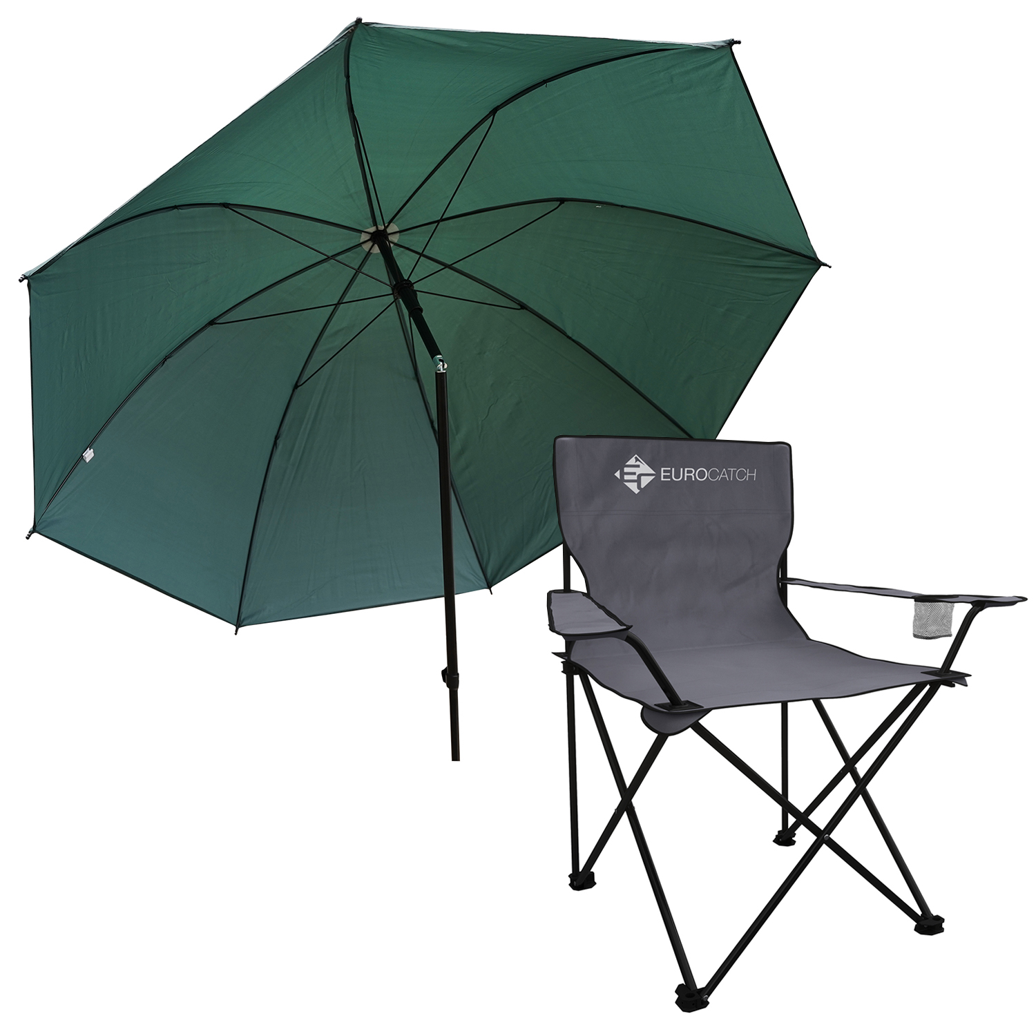 Eurocatch Visstoel & Paraplu - Set - Campingstoel - Visparaplu