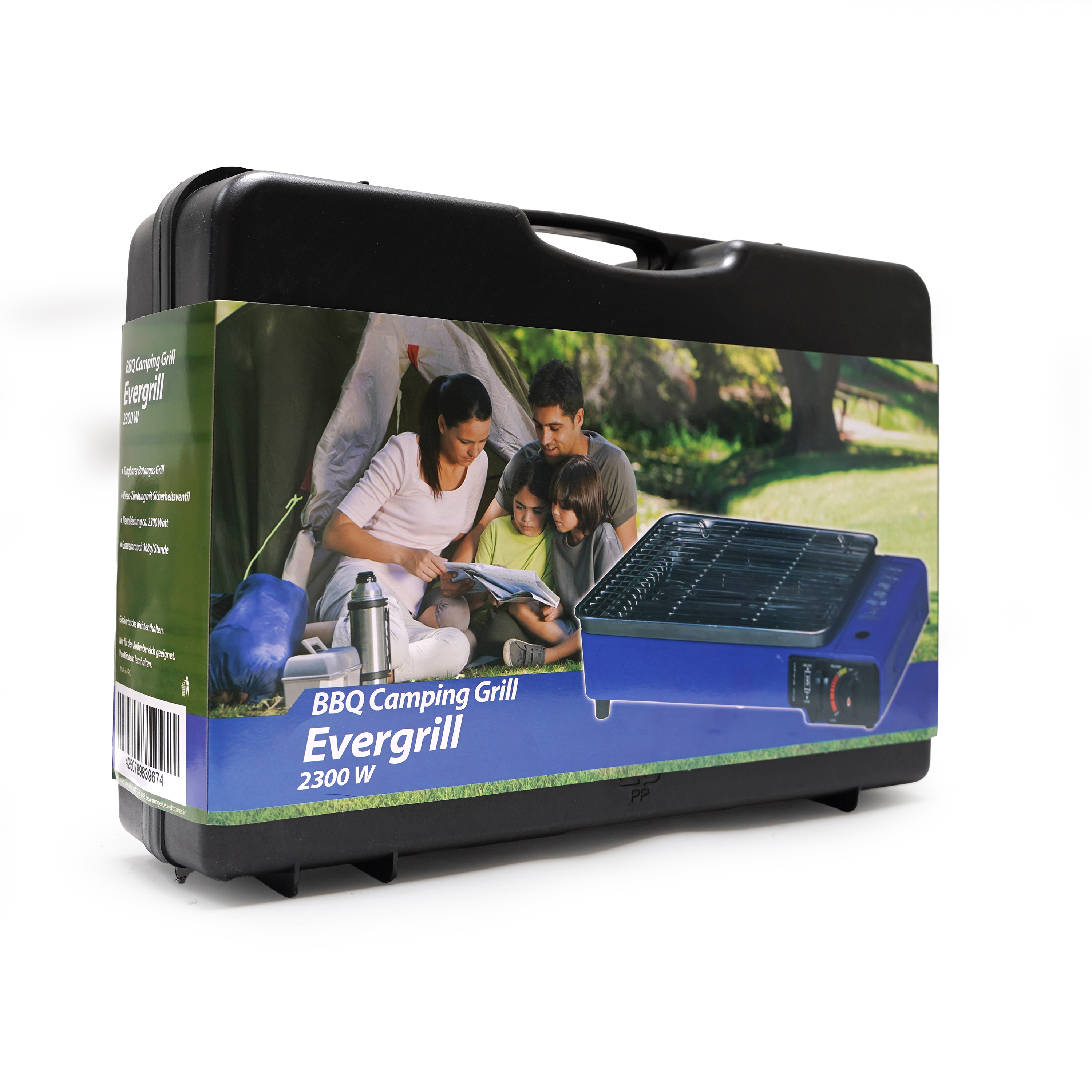 Eurocatch Butaangas Camping Grill Evergrill - Gas Barbecue - Camping Kooktoestel - Tafelgrill - Tafelbarbecue