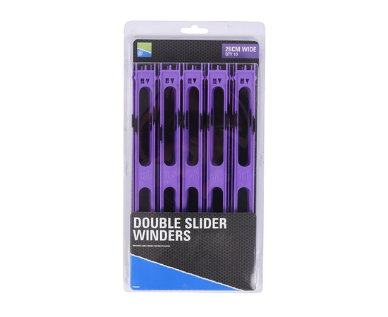 Preston Double Slider Winders wide - 26cm -  Purple