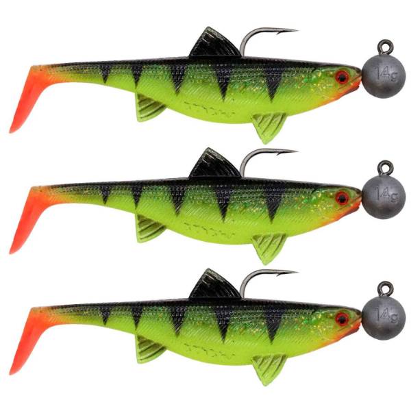 Senshu Real Fin Shad 12 Ready2Catch | Shiny Tiger | 12cm | 25g | 3 Stuks