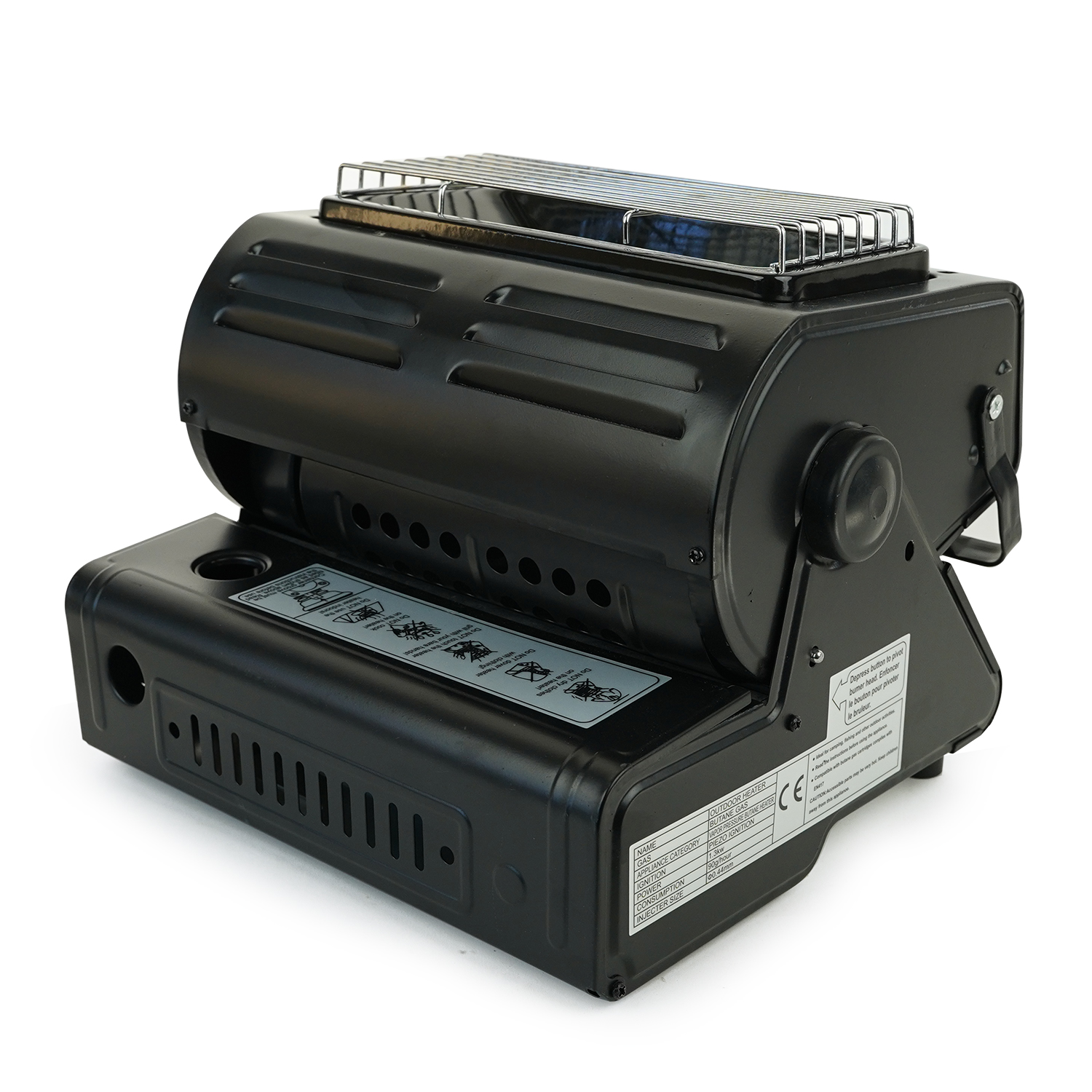 Eurocatch Gaskachel/Kooktoestel - Incl. 4 Gasbussen - Heater - Cooker - Kacheltje - Terrasverwarmer - Verstelbaar en Draagbaar