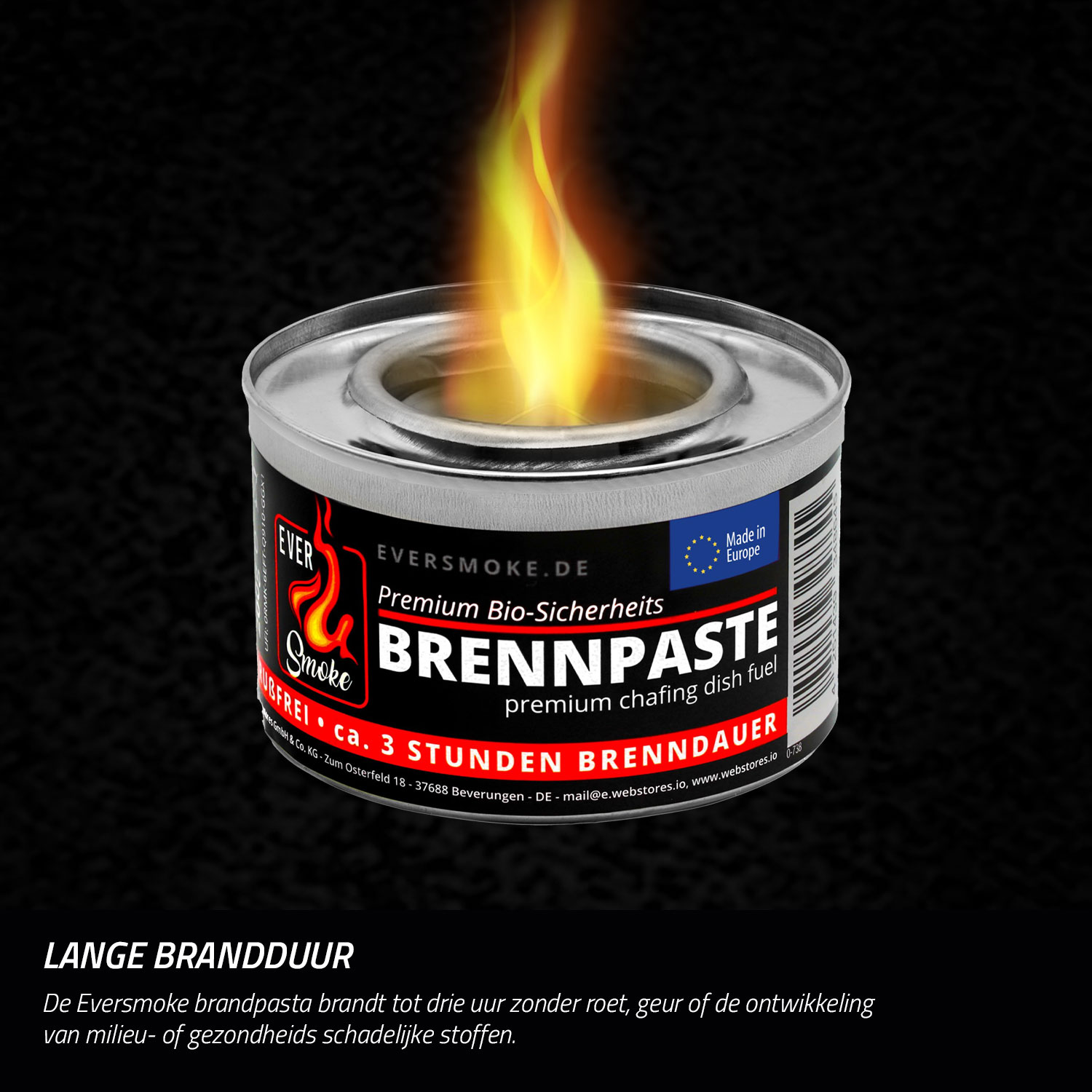 Eurocatch brandpasta – 3 uur warmte, geurloos en roetvrij
