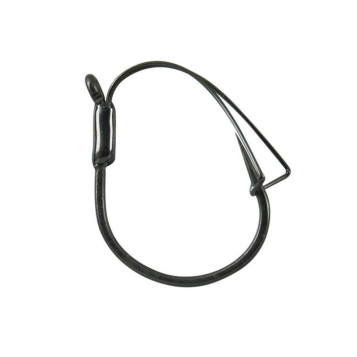 Gamakatsu Worm 318 | Wacky Weedless | Black | Haakmaat 3/0 | Haak