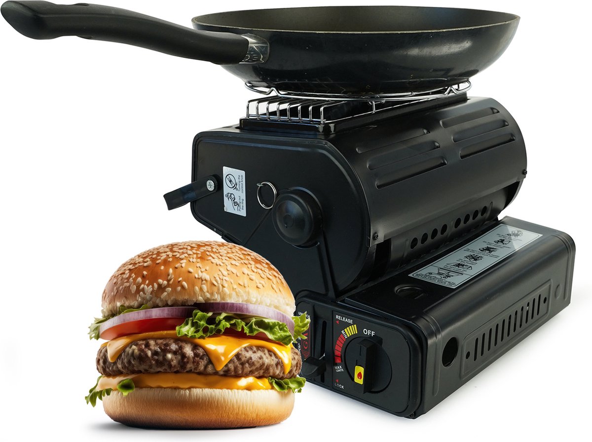 Eurocatch Gaskachel - Heater - Kacheltje - Terrasverwarmer - Campingkachel - Gas Heater - Verstelbaar - Draagbaar