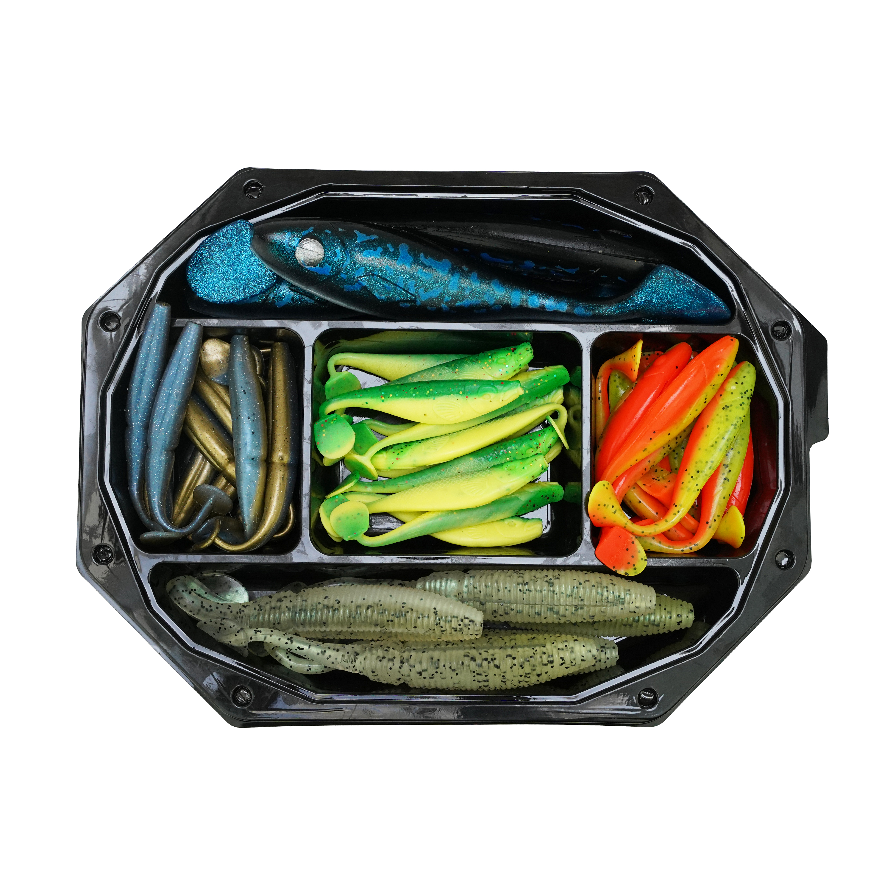 Fish-Xpro Softbait Set Naturel - Helder Water - 7 tot 20cm -  +/- 35 stuks