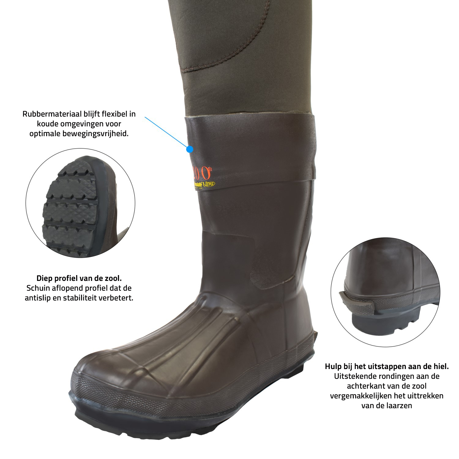 Thinsulate 3M Neopreen Wader | Neopreen Waadpak | Maat 40-41