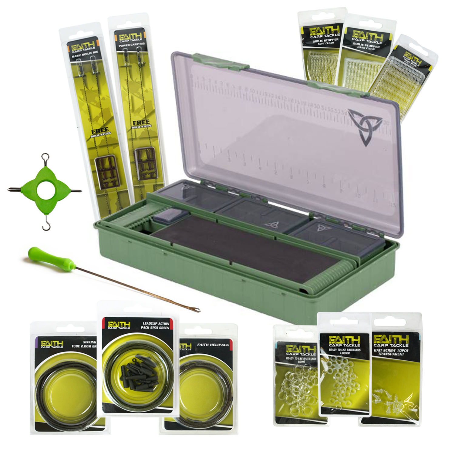 Faith Carp End Tackle Set - Karper rig set - Onderlijnmateriaal - In luxe Tackle Box