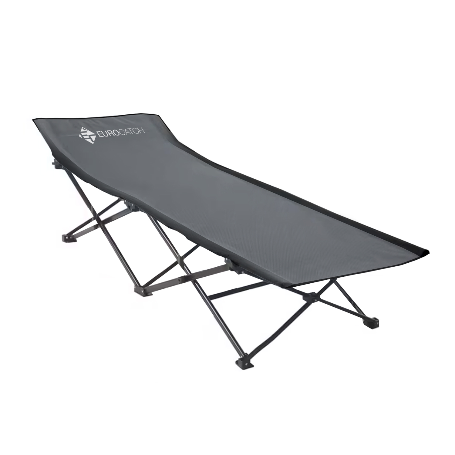 Eurocatch Opvouwbaar Veldbed- Grijs - Festival bed - karper bed - 190cm Lang 