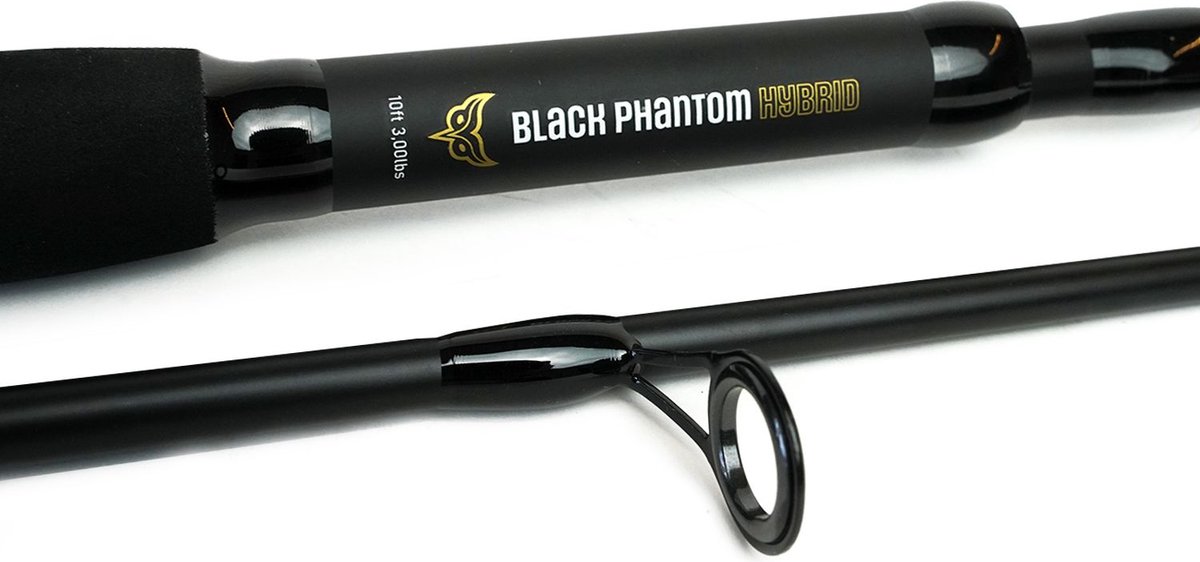 Eurocatch Black Phantom Hybrid - Hengelset - 10Ft - 3,00lbs - Nobilis LL 3500 Freerunner  - 500n Nylon vislijn oneshot