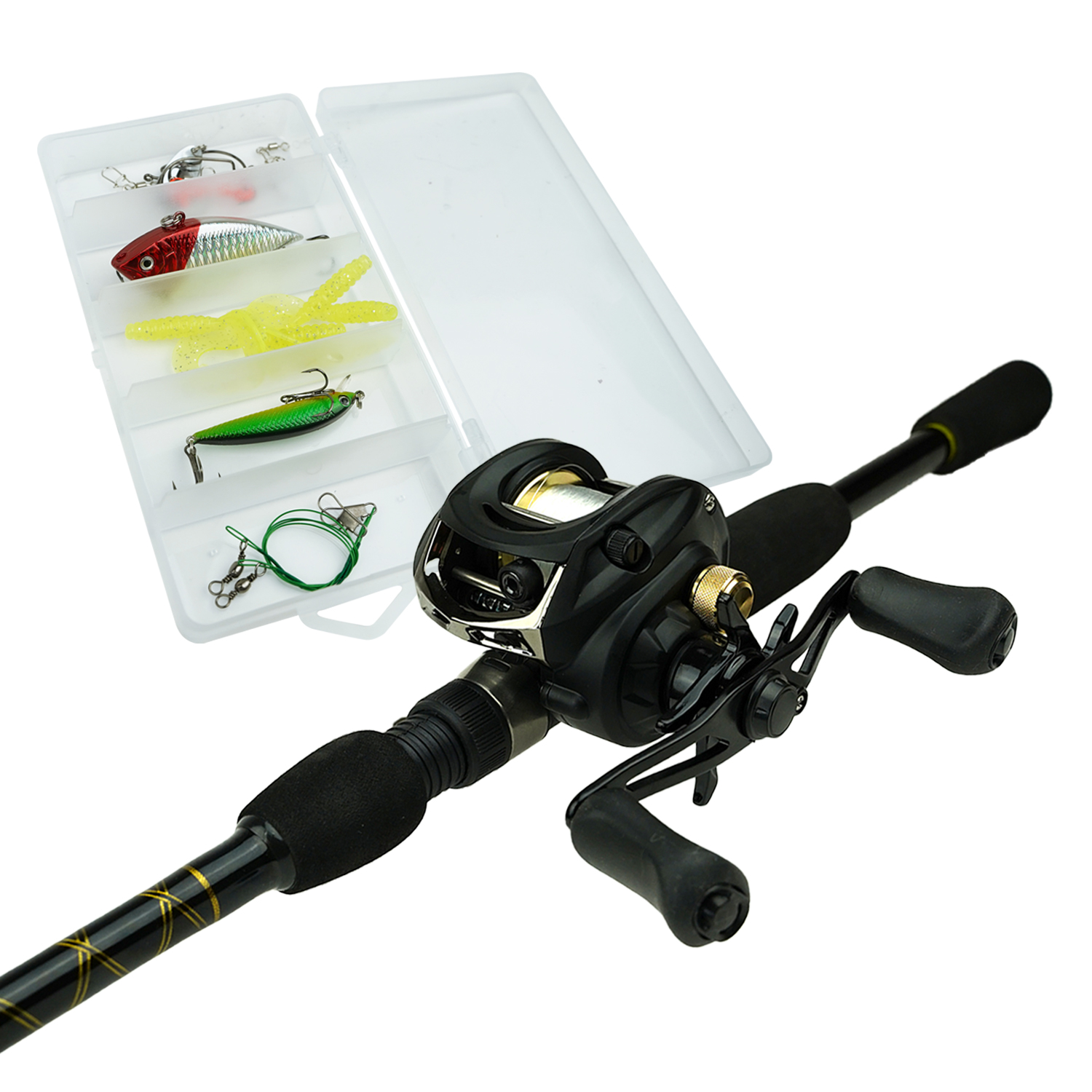FISH-XPRO Baitcasting Combo - Roofvis Set - 1.95m - Hengelset 
