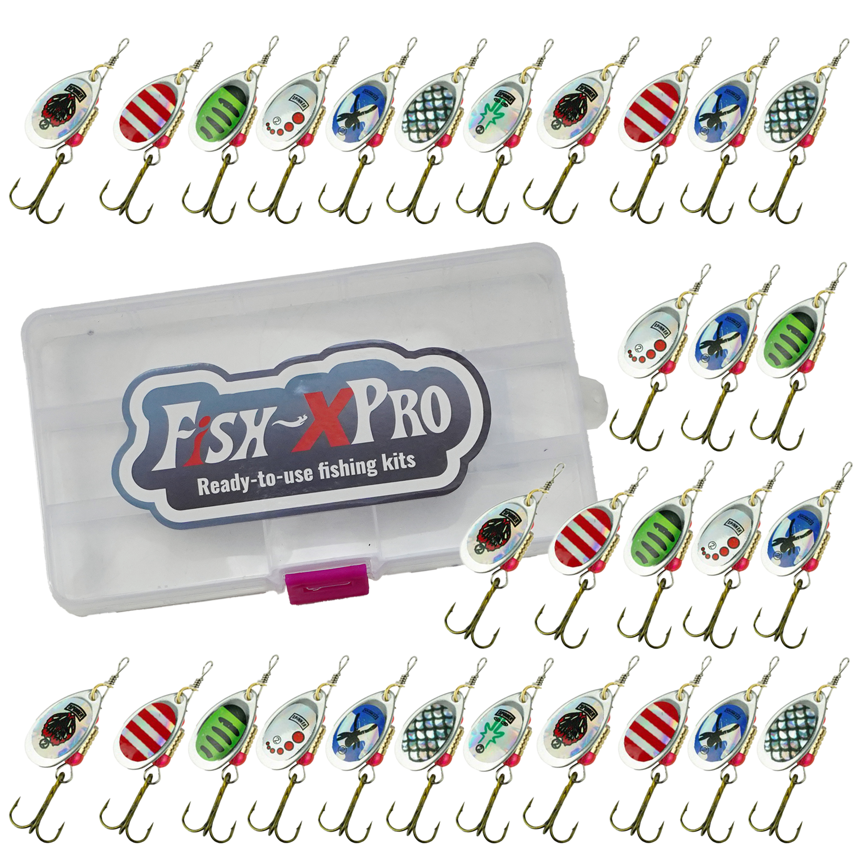 Fish-Xpro Spinner set 31-Delen Spinners incl. Tacklebox 