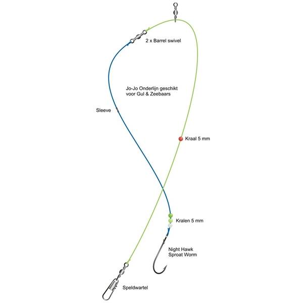 Midnight Moon Jo-Jo Gul Onderlijn | Maat 3/0