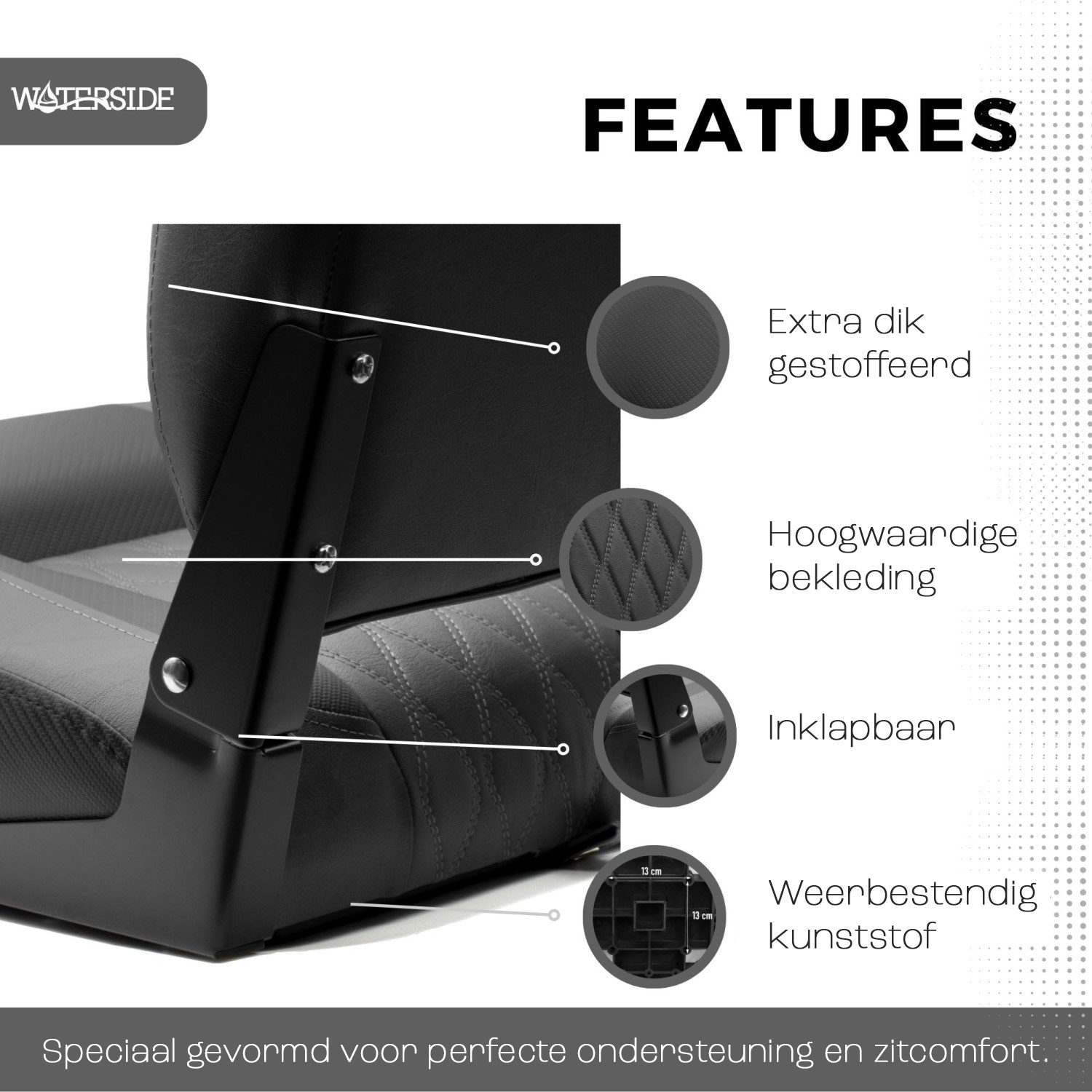 Waterside - Luxus High Back - Bootstoel - Secret - Dark Series