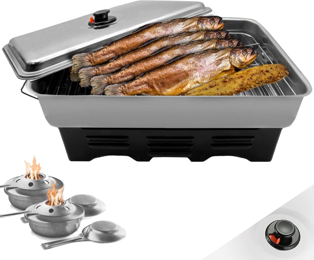 Eurocatch RVS Tafelrookoven Deluxe 40x25x19cm 