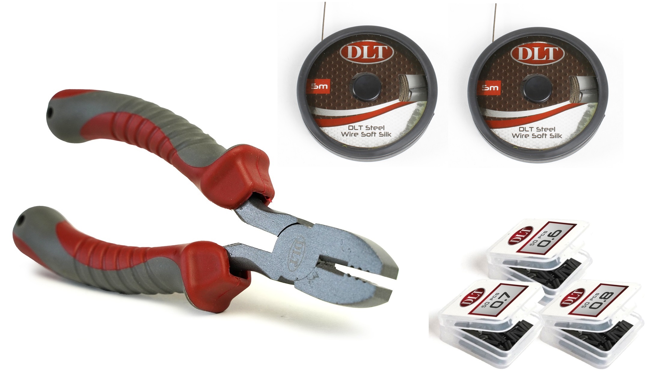 DLT Onderlijn kit - Zelf onderlijnen maken - Roofvis - Tang - Staal - Sleeves