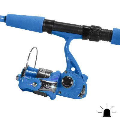 Eurocatch Werphengel set - compleet - Blauw met lichtgevende werpmolen