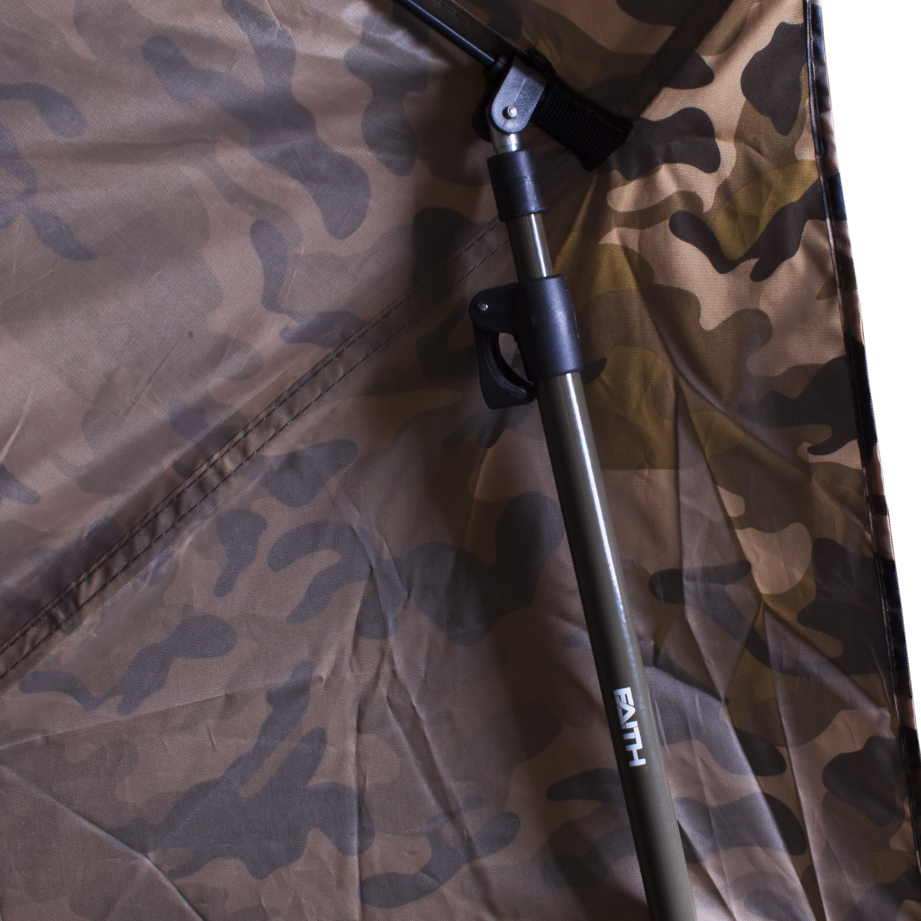 Faith Oval Brolly | 60 Inch | Oval Paraplu | Shelter | Incl. Grondzeil en Stormpalen | 3.00m |  Camouflage 