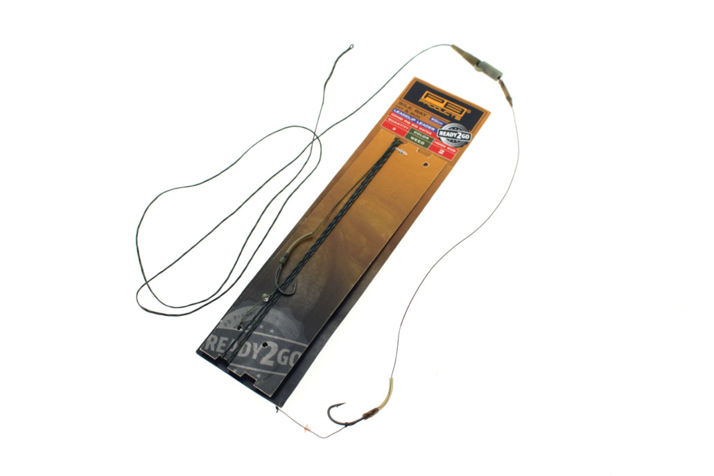 PB Products R2G Big Water Clip SR Leader 90/Combi Rig - Size 4 - 2st. - Weed