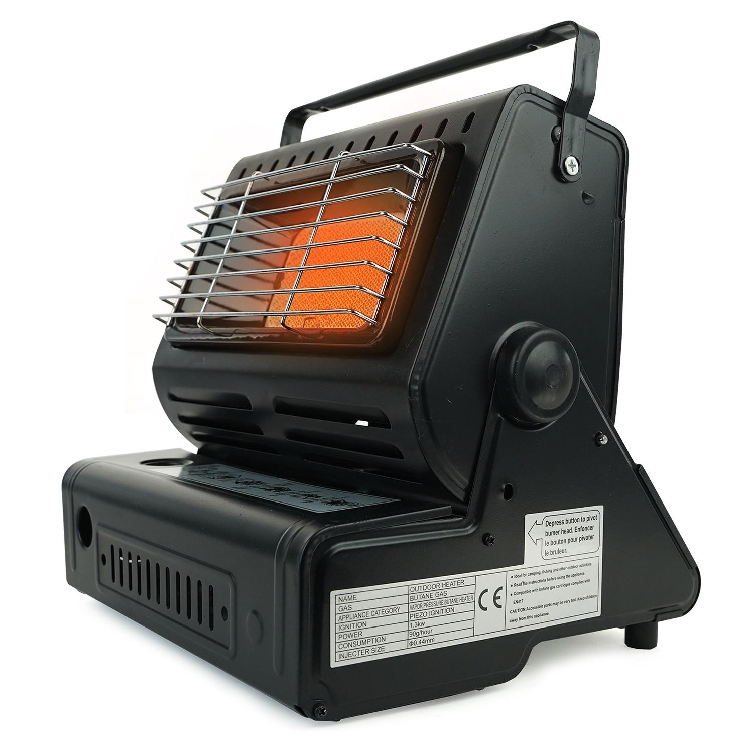 Eurocatch Gaskachel/Kooktoestel - Incl. 4 Gasbussen - Heater - Cooker - Kacheltje - Terrasverwarmer - Verstelbaar en Draagbaar