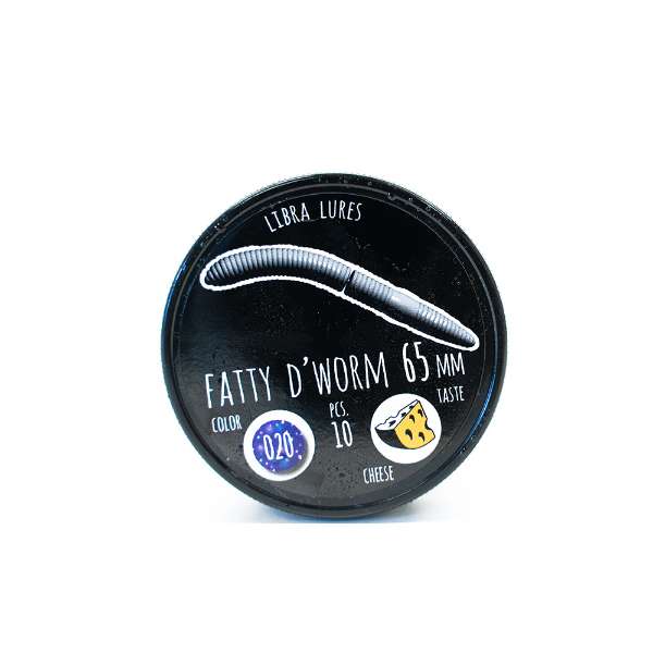 Libra Lures Fatty D'Worm | Purple Glitter | 6.5cm | 10 Stuks