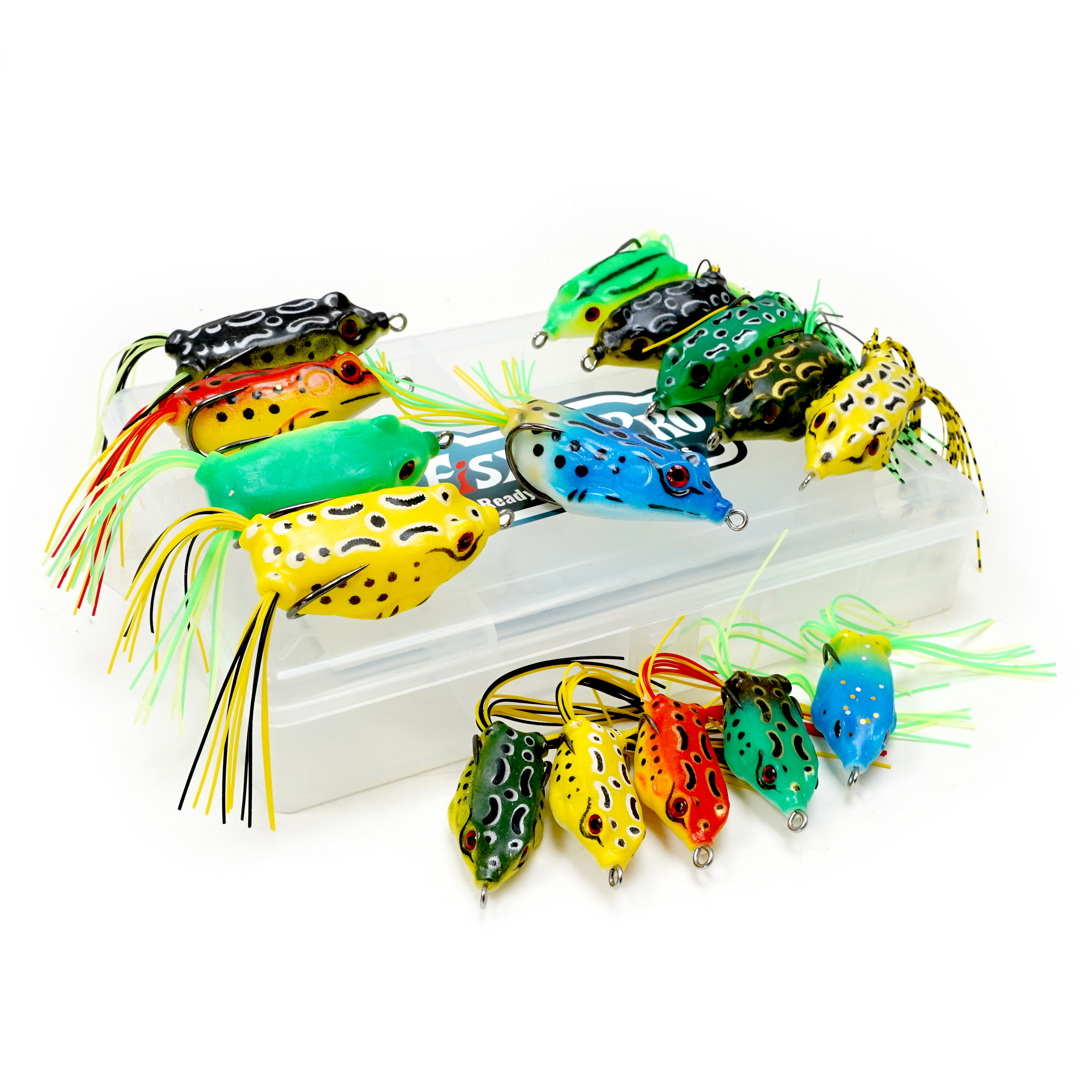 FishXpro Kunstaas Frog Voordeel Set – 16 Delige Set voor Baars en Snoek