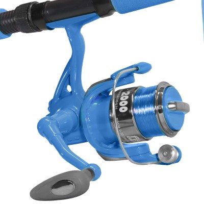 Eurocatch Werphengel set - compleet - Blauw met lichtgevende werpmolen