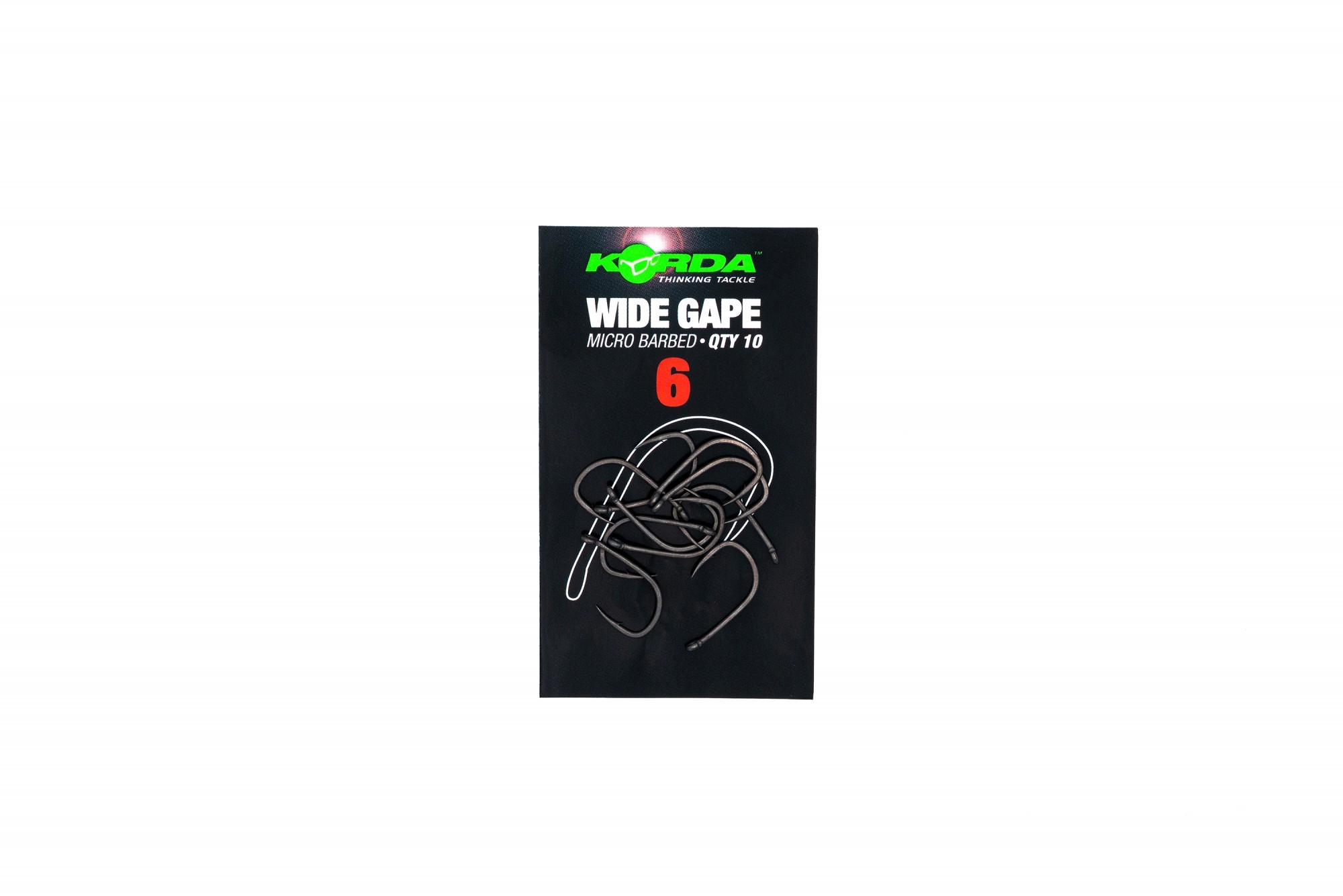 Korda Wide Gape Haak | Maat 6 | 10 stuks