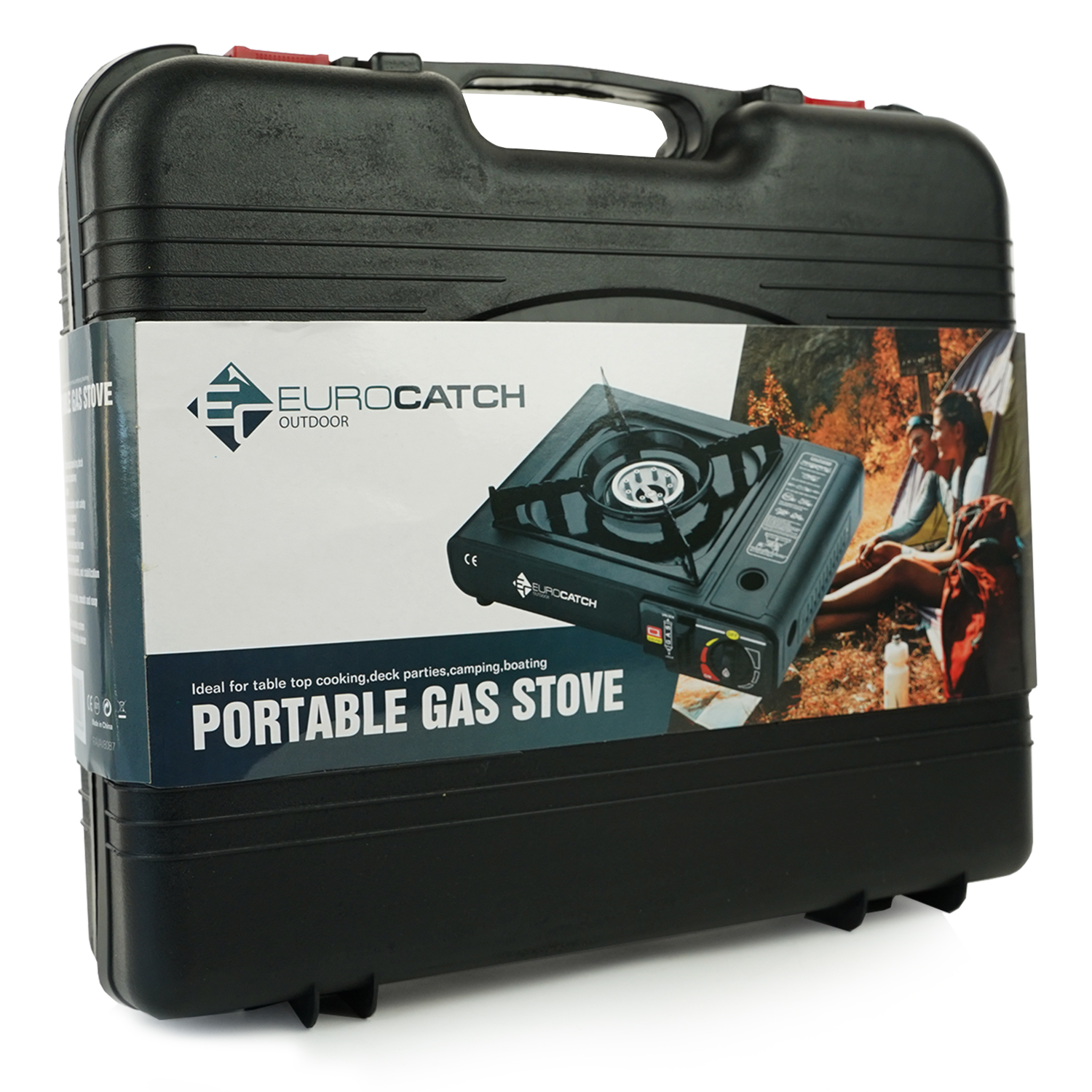 Eurocatch Gaskachel & Kooktoestel - Camping set - 8 Butaan Gasbussen - Gasstel - Gaspit - Kachel - Heater