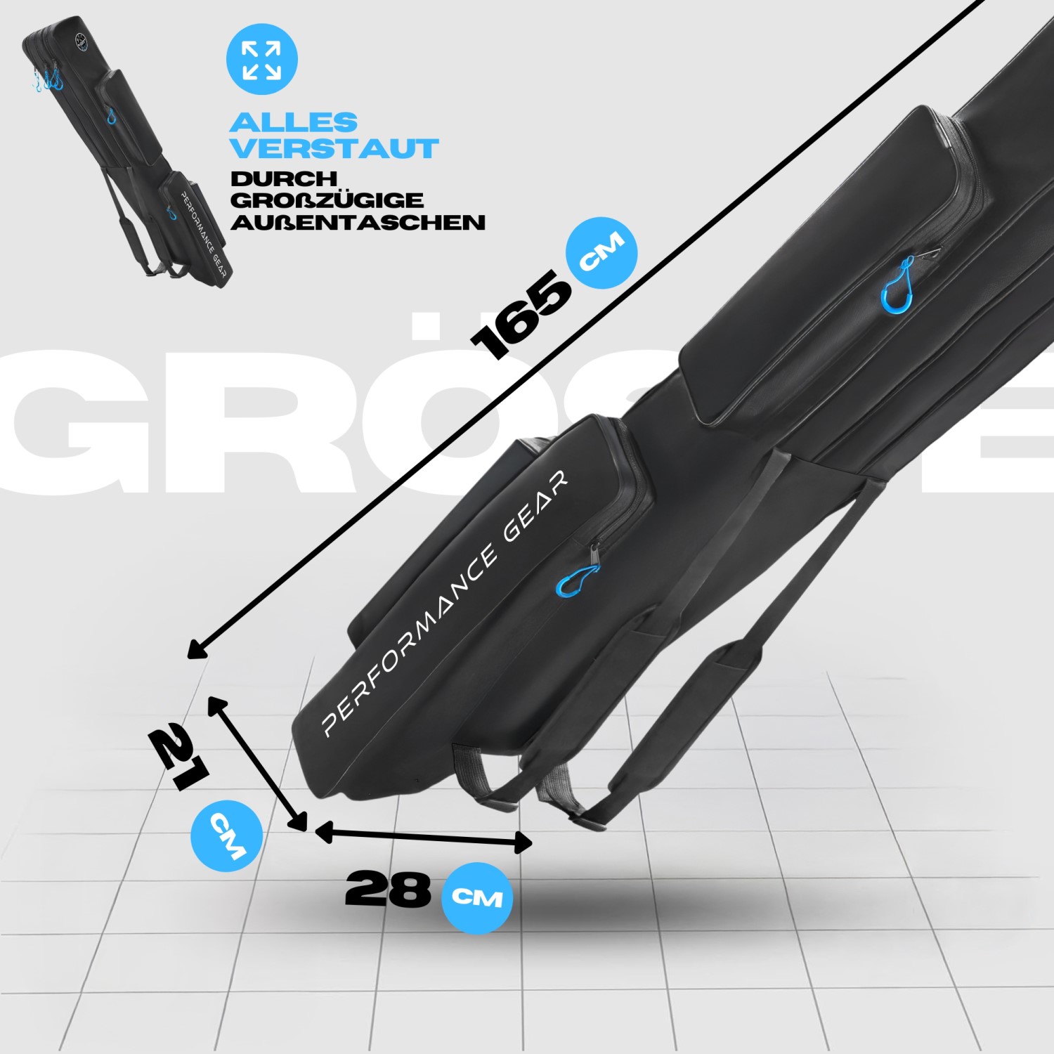 Pro Tackle Hengelfoudraal - Strike 3-Rod - 160cm