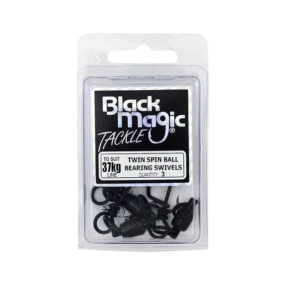 Black Magic Twin Spin Ball Bearing Swivels 37kg - Kogel gelagerde SpeldWartel - Heavy Duty 