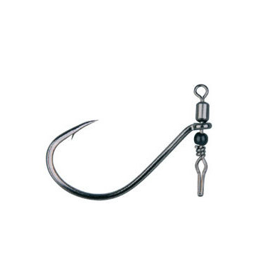 Gamakatsu Swivel Shot Hooks | Black | Haakmaat 1/0 | Dropshot Haak